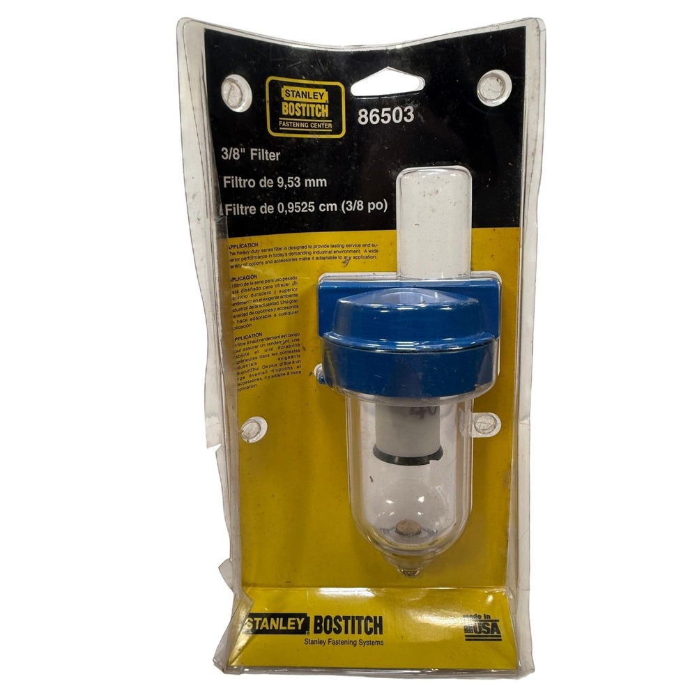 Stanley Bostitch 86503 3/8 Inch Air Filter 40 Micron 150 PSI‎ Pneumatic Tool New